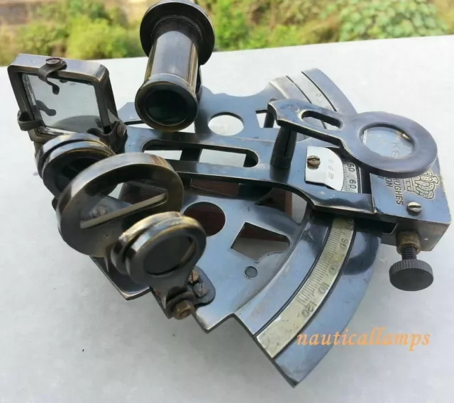 Maritim Marine Nautisch Antik Messing Sextant Navigation Astrolabium Instrument