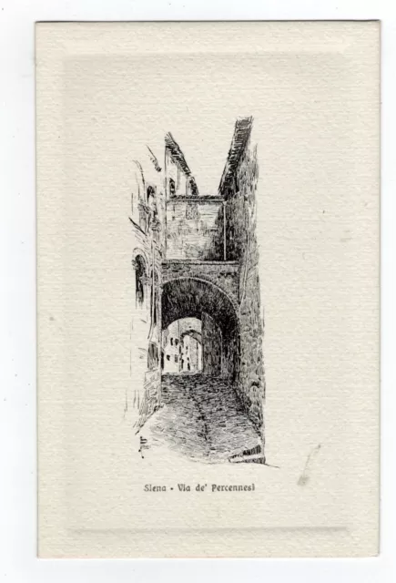 Siena Via De' Percennesi  Cartolina Nr 29   Ill.  Petrucci  Ediz.giuntini Nv