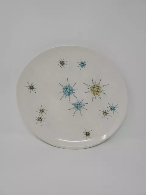 Vintage Franciscan MCM Atomic Starburst Dinner Plate 10 3/4" x  10 1/4"