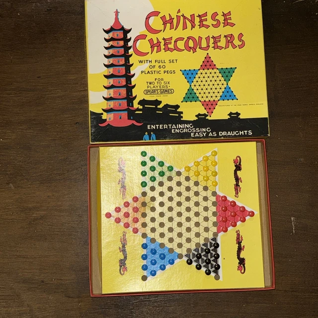 VINTAGE CHINESE CHECQUERS Game - Spear's Games (1974) - See Description ...