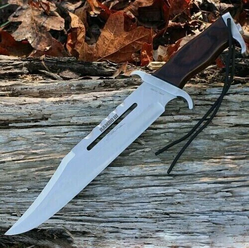 Custom Handmade D2 Steel Rambo 9297 Premier Sang Partie Iii Couteau Bowie