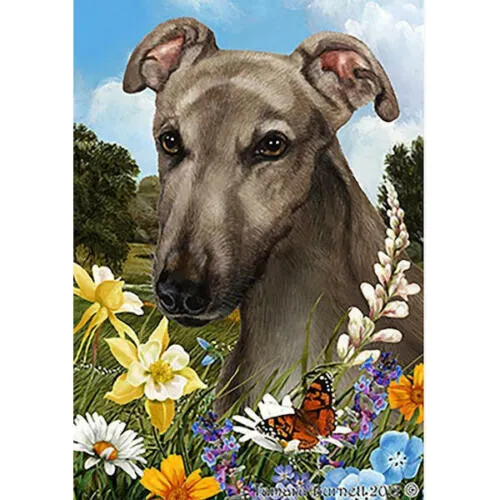 Summer Garden Flag - Grey Greyhound 184291