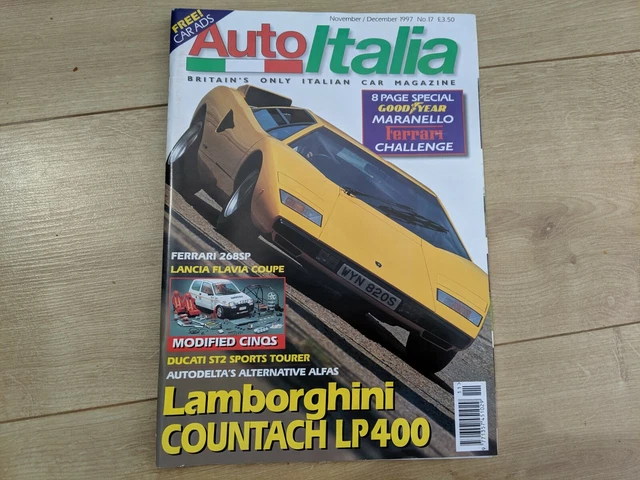 AUTO ITALIA MAGAZINE - Nov / Dec 1997 - Lamborghini Countach LP400 £7. ...