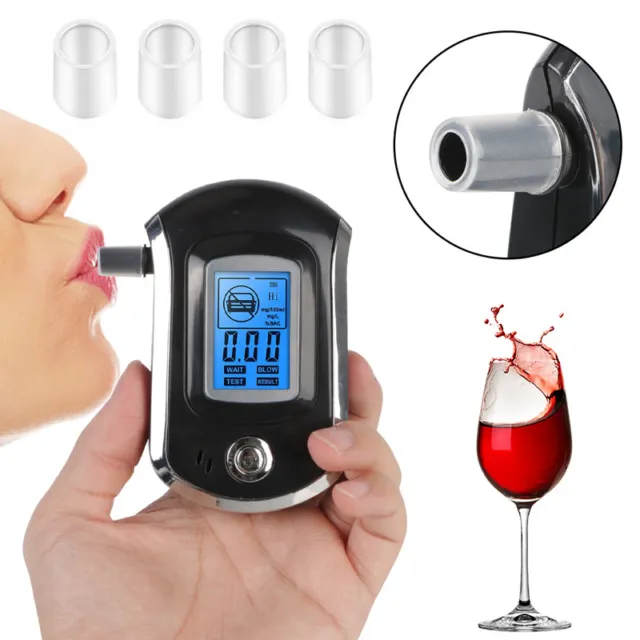 LCD Police Digital Breath Alcohol Analyzer Tester LCD Breathalyzer Test Detector