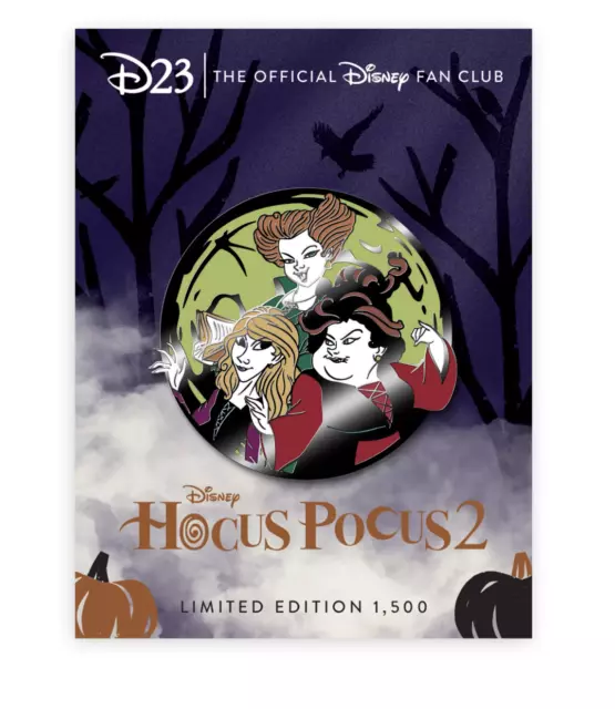 Disney D23 Exclusive Hocus Pocus 2 Glow in the Dark Limited Edition Pin New