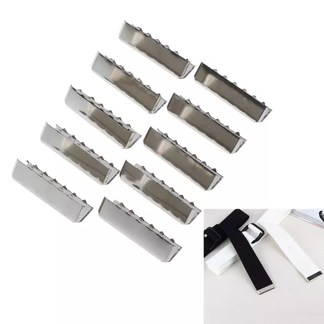 10Pc 1.5" Metal Belt Buckle End Tip For Cotton Webbing Tag Bag Key Fob Cha.vio