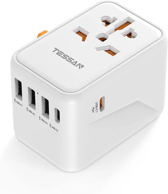 Adaptateur Universel De Voyage USB C PD, 45W Adaptateur Prise Universelle De Cha