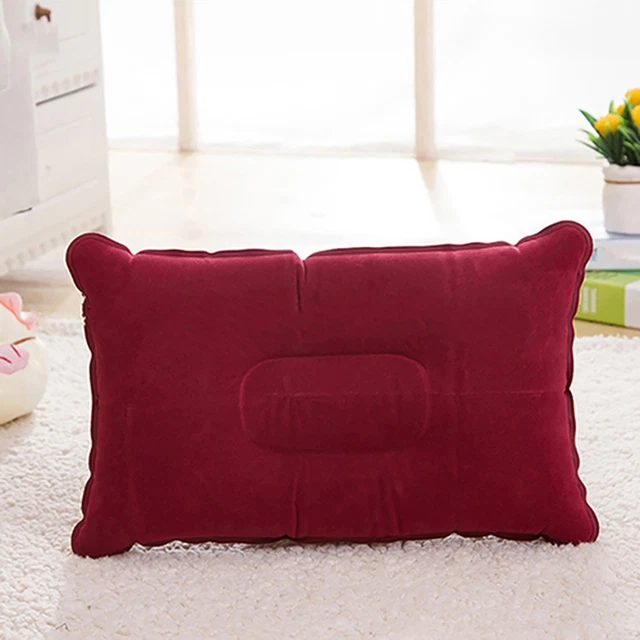 Travel Cushion Skin-friendly Easy to Store Double Sided Flocking Pillow Compact