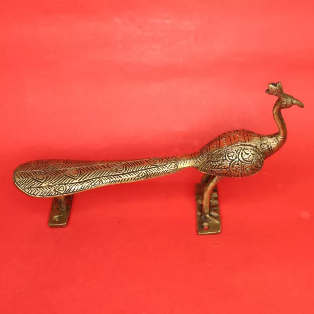 Antique Style Peacock Shape Window Drawer Pull Knob Handmade Brass Door Handle