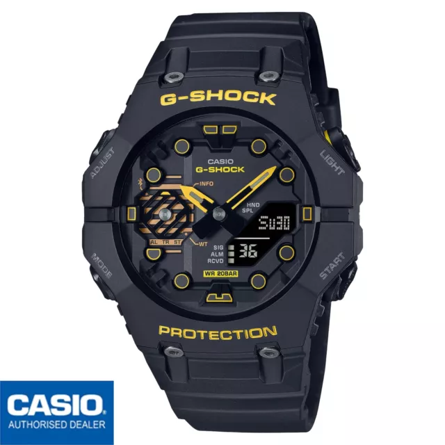 CASIO GA-B001CY-1AER⎪GA-B001CY-1A⎪G-SHOCK Classic⎪Negro⎪CAUTION YELLOW Series