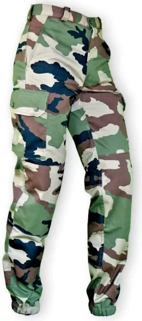 Pantalon Treillis camouflage  F2 BAS ELASTIQUE Neuf solide armé militaire