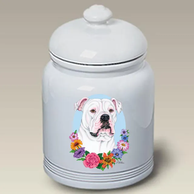 American Bulldog Ceramic Treat Jar TP 47300