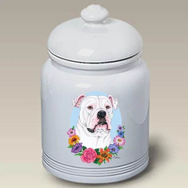 American Bulldog Ceramic Treat Jar TP 47300