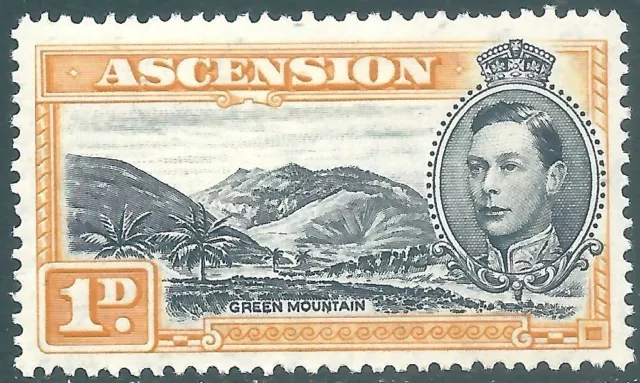 ASCENSION ISLAND 1940 George VI mint 1d perf 13.5 SG39a