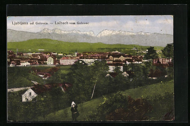 AK Laibach, Ortsansicht vom Golovec 1915