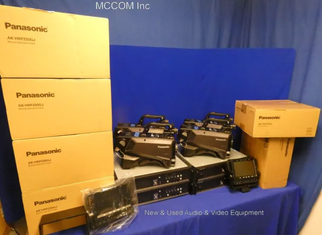 Panasonic AK-HC3900GS HD 1080p Studio Camera Chain Qty 4 Demo w/ RCP, CCU, VF