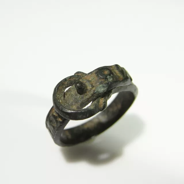 Bronze Ancient Ring Medieval Middle Ages Museum Quality 14th Century Religious