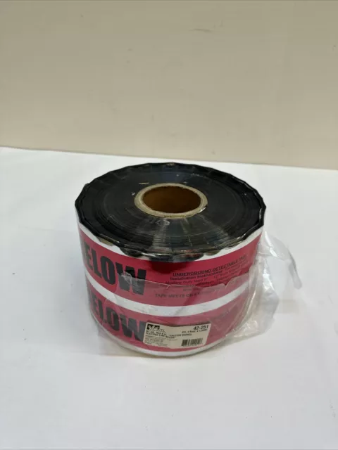 Ideal 42-251 RED Tape 6in x 1,000ft "Caution Buried Electric Line Below"