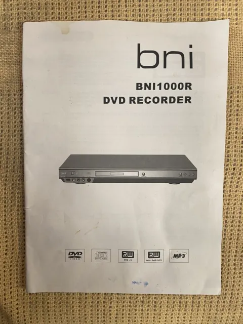BNI1000R manuale lettore DVD RE64
