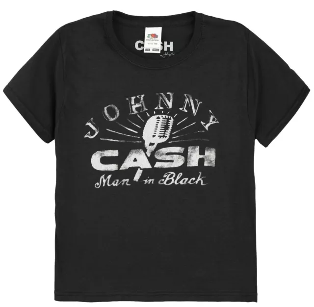 Johnny Cash Kids - Man In Black Unisex T-Shirt schwarz