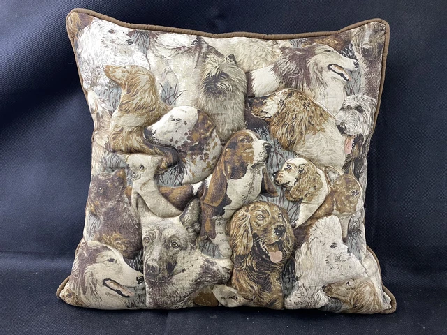 Dog Throw Pillow Raised 3D Breeds Bassett Collie Poodle Dalmatian Cairn More!
