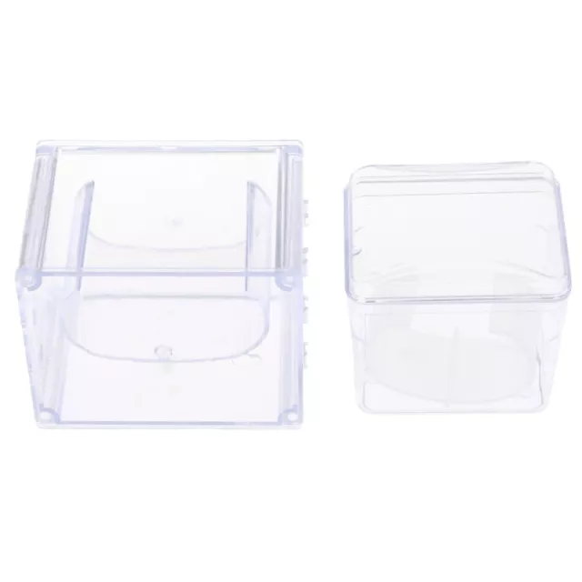 Plastic Square Storage Holder Transparent Watch Display Protective Box $d