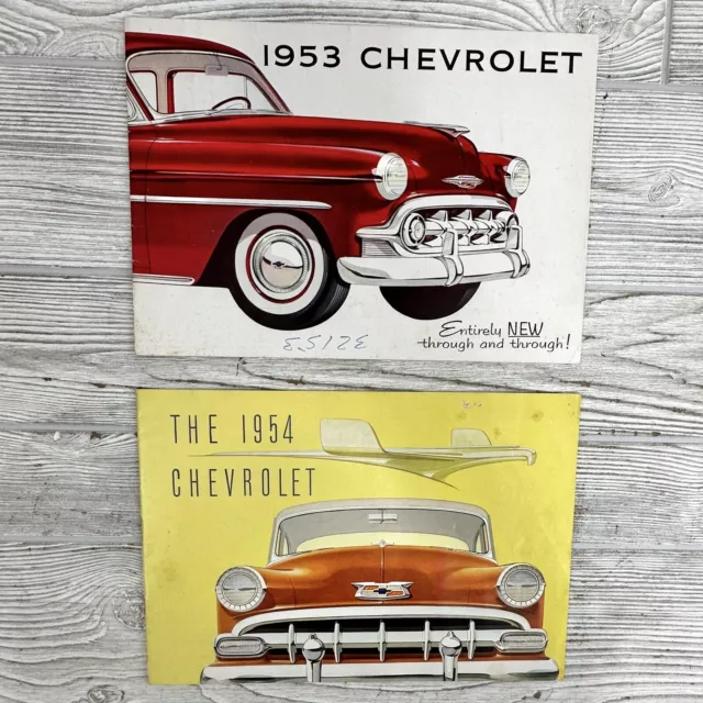 Original 1953 & 1954 Chevrolet Dealership Sales Brochures Full Model Lines /cb