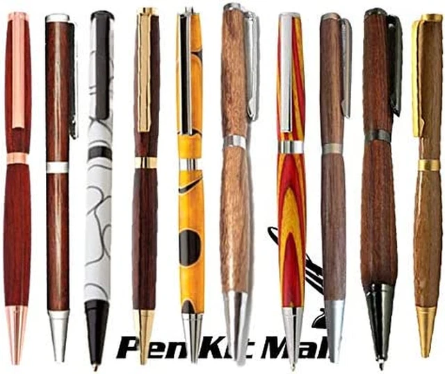 - Kits De Bolígrafos Delgados - Paquete De 10 Acabados Surtidos - Oro Plata Satén Plata Pistola
