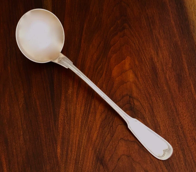 - Alfenide / Christofle 19Thc Silverplate Soup Ladle: Chinon Pattern