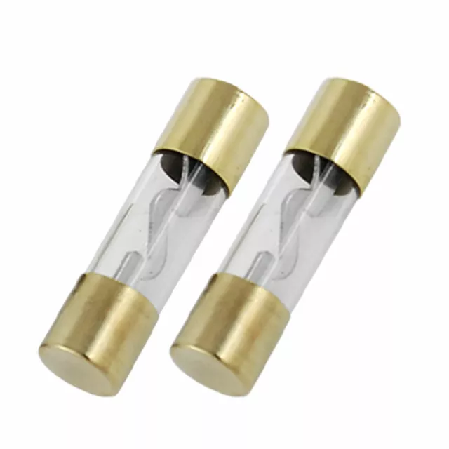tube en verre Fusible AGU 80A Lot de 2 Voiture Automobile ton or Transparent