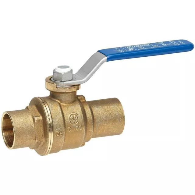 Everbilt 1/2 in. Lead Free Brass Sweat x Sweat Ball Valve 116-4-12-EB