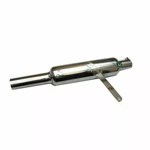 Royal Enfield 500cc Short Silencer With Bracket Chrome Plated