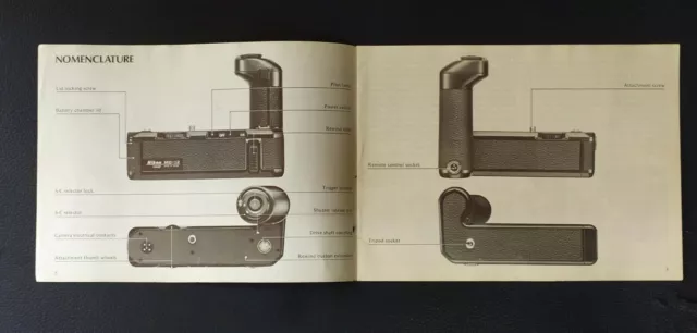 Nikon MD-12 Motor drive winder Manual Guide (EN) genuine 2