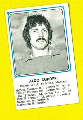 FIGURINA ALBUM CALCIATORI PANINI 1978/79 n°320 ALDO AGROPPI rec 