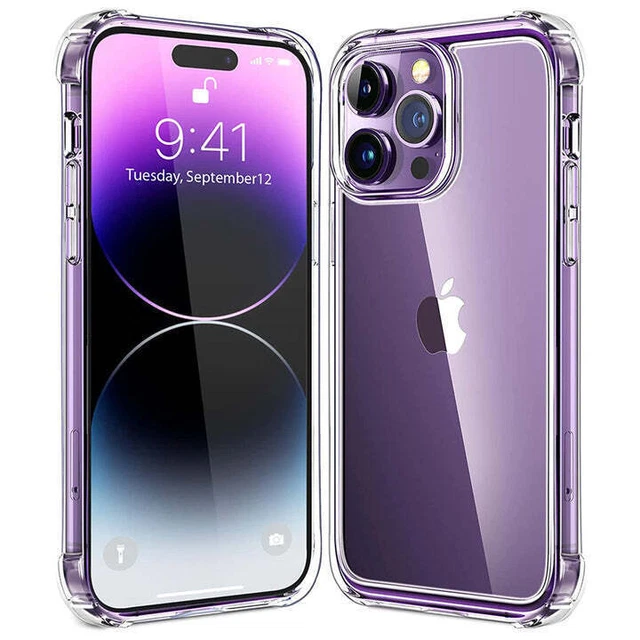 Case For iPhone 15 14 Pro Max Plus 13 11 12 XR 7 Clear Shockproof Cover Silicone