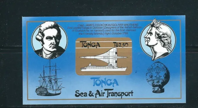 Tonga 1983 Sea Und Luft Transport, Concorde, Canberra, Cook (Sc 536) MNH