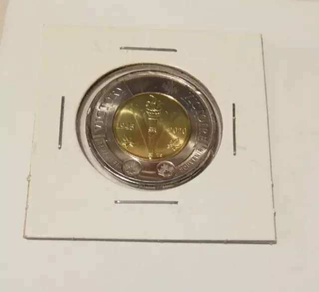 2020 Canada 75th Anniversary End of WWII - Victory - $2 Dollar Coin - UNC