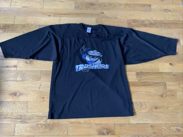 NOS 2004-05 Danbury Trashers UHL Hockey drake Tee T-Shirt Away Jersey  Medium M