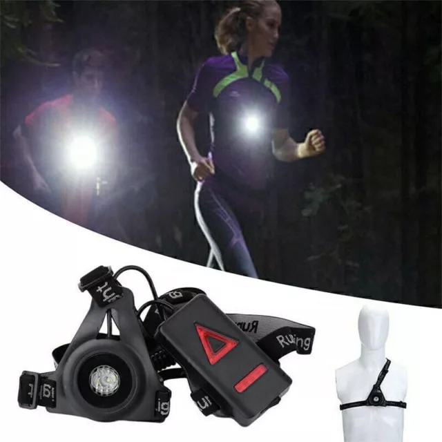 Lauflampe LED Brustlampe USB Aufladbare Lauflicht Jogging Sport Nachtlicht  U9A8