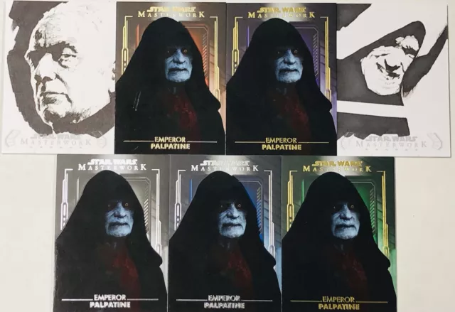 (7)2020 Star Wars Masterwork Emperor Palpatine Sketch 1/1 Set Ternashi. Parallel