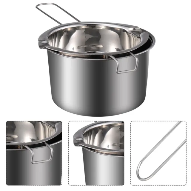 Double Boiler Pot Set Stainless Steel Melting Pot With Silicone Spatula For  Melt