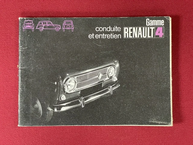 RENAULT 4 Manuel Guide d’entretien ancien Livre France Voiture Automobile