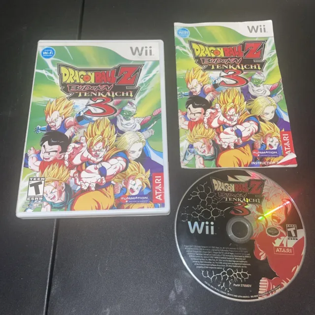 Dragon Ball Z Budokai Tenkaichi 3 Wii - CIB - US Version - Complete with  Manual 742725275584