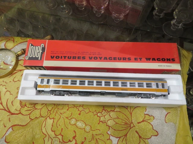 JOUEF HO VOITURE ET FOURGON VOYAGEURS REF 865E Lg 23cm 1965 BON ÉTAT