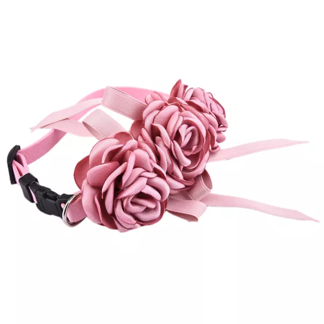 Adjustable Flower Pet Dog Collar Pet Wedding Flower Collar with Bell Pet Collar