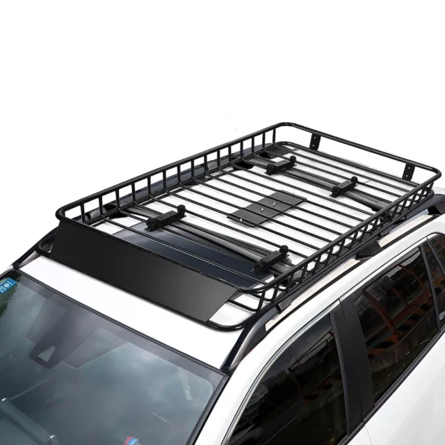 162CM Universal Roof Rack Cargo Carrier Expandable Top Luggage Holder Basket