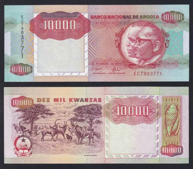 Angola 10000 Kwanzas 1991 P 131a Fds / UNC A-03