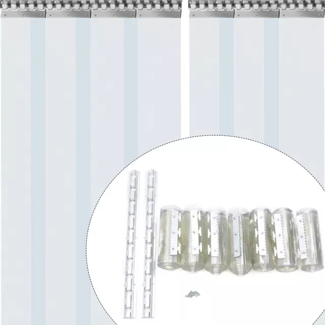 Streifenvorhänge Lamellenvorhang für Industrie,Pferdestall Kuhstall PVC 7 Stk