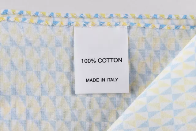 NEU MIT ETIKETT VINCENZO DI RUGGIERO QUADRATISCHE TASCHE Tasche Baumwolle bedruckt handgefertigt Italien 3