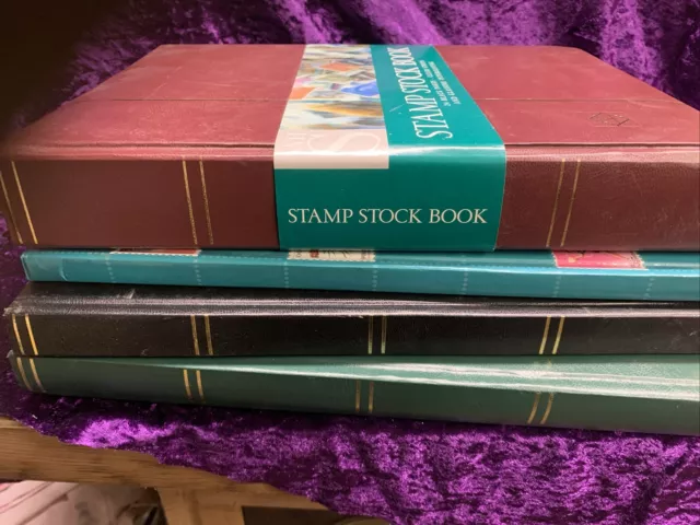 4 X  Empty Stock books / Albums (No Stamps). V G Condition. Sold as One Lot